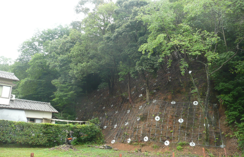 森林環境に配慮した斜面対策工