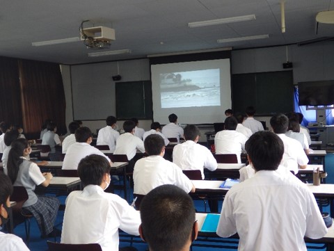 南海トラフ巨大地震に向けた高等学校での授業（愛媛県内）